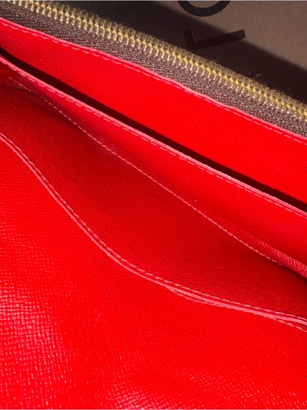 Louis Vuitton Emilie Wallet Damier Ebene Red Interior Long Wallet - Picture 8 of 10